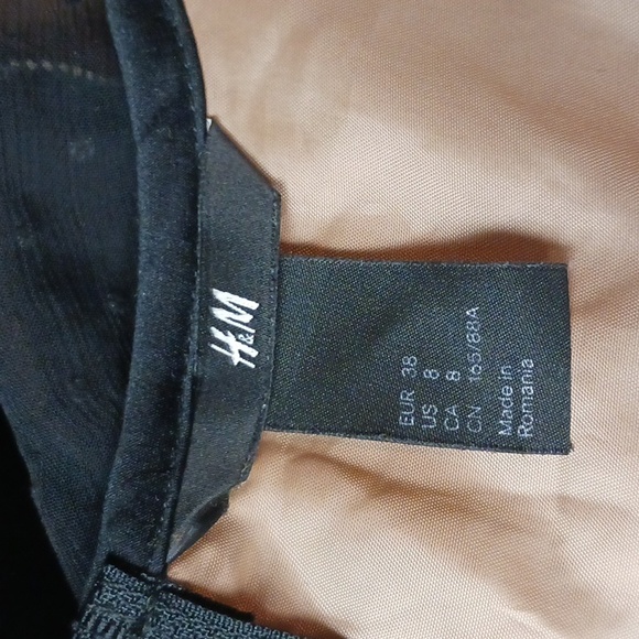 H&M Women's Casual Black Sheer Long Sleeve Dress Size 8 - Picture 7 of 8